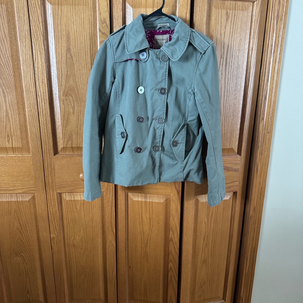 Ruff Hewn Women's Stylish Gray Pea Coat
